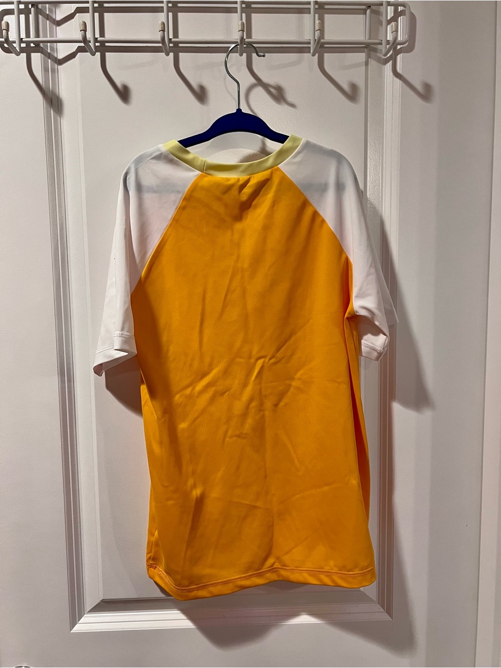 Golden Yellow and White Raglan Rash Guard - Picture 2 of 4